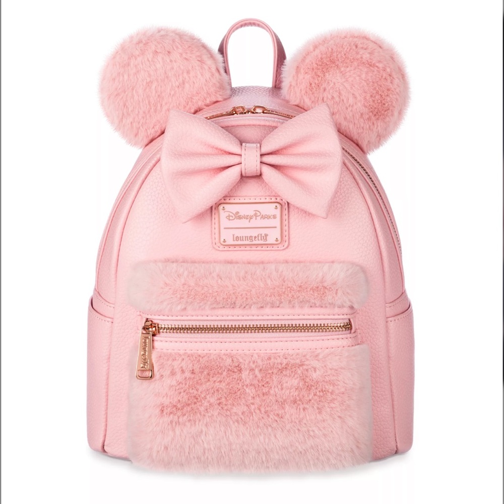 Loungefly Disney Parks Minnie Mouse Piglet Pink Mini Backpack & Ears - Picture 2 of 16